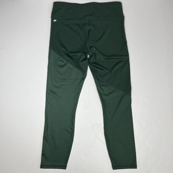 Fabletics Mid-Rise Ultracool Shine 7/8 Cropped Leggings Green Size M ? EUC - Picture 6 of 11